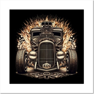 Hot Rod Classic Vintage Car Posters and Art